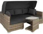 tectake&reg; Aluminium Rattan Lounge San Marino wetterfest und UV-best&auml;ndig Dicke...