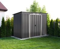 VCM Metall Gartenhaus 263x113 Ger&auml;teschuppen Garten Ger&auml;tehaus Schiebet&uuml;r, H. 181