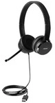 Lenovo 100 - Headset - On-Ear - kabelgebunden - USB - Schwarz - Schwarz