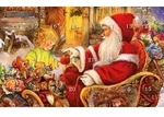 Krebs Glas Lauscha Adventskalender - Weihnachtsmann mit Kind - Glasanh&auml;nger, -kugeln
