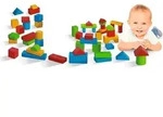 Eichhorn Holzbausteine Baby - Extra gro&szlig;e Bausteine, 40x40mm, 50 St&uuml;ck, Hartholz,