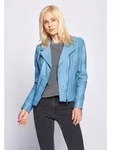 Maze Lederjacke Sally Damen light blue XL - Blau - XL