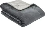 s.Oliver Kuscheldecke 150x200 cm Double Soft - Fleecedecke anthrazit/hellgrau