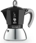 Bialetti Moka Induction, Mokka-Kanne, 0,9 l, Schwarz, Aluminium, 4 Tassen,