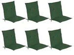 Beautissu 6er Set Niedriglehner Auflage Loft NL, 100x50x6cm, Dunkelgr&uuml;n - Gr&uuml;n