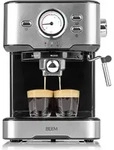 BEEM 05025, Espressomaschine, 1,5 l, Gemahlener Kaffee, 1100 W, Schwarz, Silber -