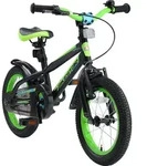 BIKESTAR Kinder Fahrrad ab 4 Jahre | 14 Zoll Urban Jungle | Schwarz & Gr&uuml;n - Gr&uuml;n