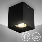 Deckenleuchte 8x8 cm - GU10 Fassung, quadratisch, schwarz - Schwarz