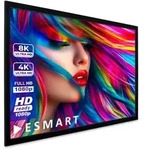 ESMART Professional MIRALE GRAU | Tageslicht-Rahmenleinwand | 266 x 149 cm...