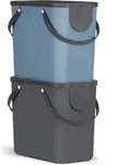 Rotho M&uuml;lltrennsystem 25L Albula - 2er Set M&uuml;lleimer - Abfalleimer je 40,0 x 23,5 x