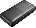 Sandberg Saver Powerbank 20000, 20000 mAh, Lithium Polymer (LiPo), Schwarz - Schwarz