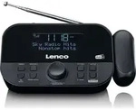 Lenco CR-615BK - DAB+ und FM-Radiowecker mit Projektion - Schwarz - Schwarz