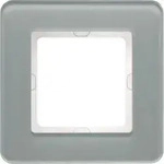 Berker Q.7 Rahmen 1fach 10116079 Glas polarwei&szlig; - Wei&szlig;