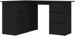 vidaXL Eckschreibtisch Schwarz 145x100x76 cm Holzwerkstoff - Schwarz