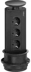 EVOLINE Port 1 versenkbare Energiebox mit 3 Steckdosen, Deckel und Profil...