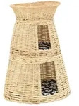 vidaXL 3-tlg. Katzenkorb-Set mit Kissen 47 x 34 x 60 cm Natur Weide - Braun