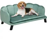 PawHut Hundesofa Hundecouch, Waschbarer Bezug, Haustiersofa mit R&uuml;ckenlehne und