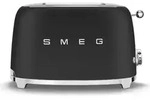 Smeg TSF01PGEU Retro 50's Style 2-Slice Toaster Mattschwarz - Schwarz