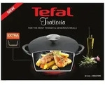 Tefal Trattoria Schmortopf mit Gussdeckel, 24 cm, Aluguss, E21846 - Schwarz