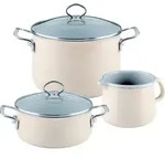 Riess Topfset 3-teilig Avorio R0520011 - Creme/Hellblau