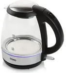 Domo DO9218WK, 1,2 l, 2200 W, Schwarz, Silber, Glas, Edelstahl,...
