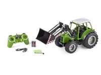 Carson 1:16 RC Traktor mit Frontlader 2.4G 100%, LED Beleuchtung, Motor- und