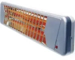 Heller QS 120, Elektrischer Quarz-Raumheizer, Quarzglas, Drinnen, Wand, Grau, 1200 W