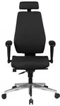 FineBuy B&uuml;rostuhl FB41700 Schreibtischstuhl Stoff Schwarz Chefsessel Modern