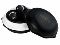 LogiLink In Ear stereo Kopfhörer mit Mikrofon schwarz/weiß (1er Blister)