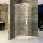Aloni Duschkabine Eckdusche Schwingt&uuml;r 6mm Klarglas 80x80x190cm - Wei&szlig;