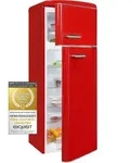 Exquisit Retrok&uuml;hlschrank RKGC270-45-H-160E rot | Standger&auml;t | 206 l Volumen | rot