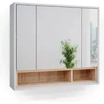 Badspiegelschrank Vicco Beatrice Wei&szlig; 80 x 72 cm, Model 34836 - Wei&szlig;