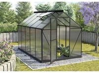 Vitavia Gew&auml;chshaus "Triton 6200" inkl. Stahlfundament schwarz 6,2 m&sup2; 4 mm HKP