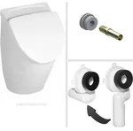 VILLEROY & BOCH O.NOVO Keramik Absaug Urinal Pissoir mit Deckel, Ablauf- und