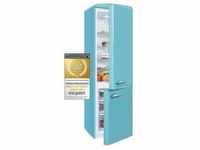 Exquisit Retrokühlschrank RKGC250-70-H-160E taubenblau | Standgerät | 244 l...