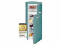 Exquisit Retrokühlschrank RKGC270-45-H-160E taubenblau |Standgerät | 206 l Volumen