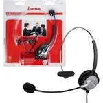 Hama Headband Headset, Kabelgebunden, B&uuml;ro/Callcenter, Kopfh&ouml;rer, Schwarz, Silber -