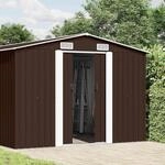 vidaXL Ger&auml;tehaus 257x392x181 cm Metall Braun
