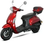 Motorroller Massimo 50ccm 25km/h Euro 5, rot mit Top Case - Rot