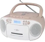 Reflexion RCR2260DAB wei&szlig;-pink / Boombox mit DAB+ & UKW Radio, Kassette, CD/MP3, USB