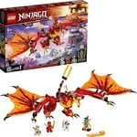 LEGO 71753 NINJAGO Kais Feuerdrache Drachen Spielzeug, Set mit 4 Ninja Mini-Figuren -
