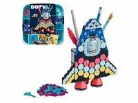 LEGO 41936 DOTS Raketen Stiftehalter Bastelset für Kinder, Kinderzimmer-Deko,