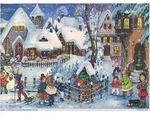 Adventskalender No. 814 "Es schneit" DIN A4 - Blau