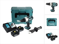Makita DDF 451 RGJ Akku Bohrschrauber 18 V 80 Nm + 2x Akku 6,0 Ah + Ladeger&auml;t +