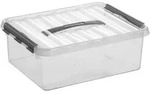 Kunststoff-Box 12 Liter, DIN A4, transparent, 400 x 300 x 140 mm, per Clip