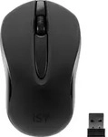 ISY Wireless Optical Mouse, 1000 dpi, black rubber - Schwarz