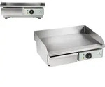 Elektrogrill mit hohem Rand, 55 cm breit - Silber