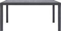 vidaXL Gartentisch Braun 150x90x72 cm Kunststoff Rattan-Optik