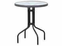 TrendLine Tisch Venezia Ø 60 cm, Höhe:70 cm, rund, schwarz/Glas