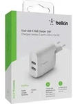 Belkin Dual USB-A Ladeger&auml;t, 24W wei&szlig; WCB002vfWH - Wei&szlig;